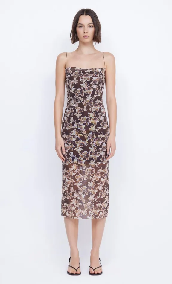 Bec Bridge HERLANI SINGLET MIDI DRESS 8211 HIBISCUS CHOC Women Midi Dresses