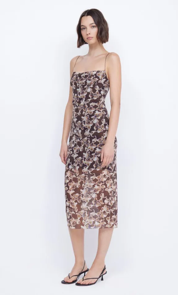Bec Bridge HERLANI SINGLET MIDI DRESS 8211 HIBISCUS CHOC Women Midi Dresses