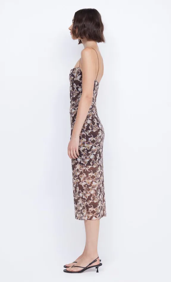 Bec Bridge HERLANI SINGLET MIDI DRESS 8211 HIBISCUS CHOC Women Midi Dresses