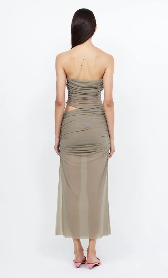 Bec Bridge IONA STRAPLESS DRESS 8211 TAUPE Women Maxi Dresses