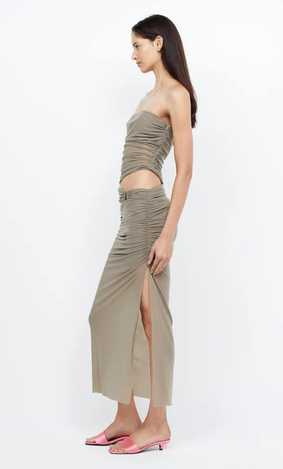 Bec Bridge IONA STRAPLESS DRESS 8211 TAUPE Women Maxi Dresses