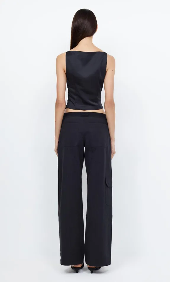 Bec Bridge JONES BOATNECK TOP 8211 BLACK Women Cropped
