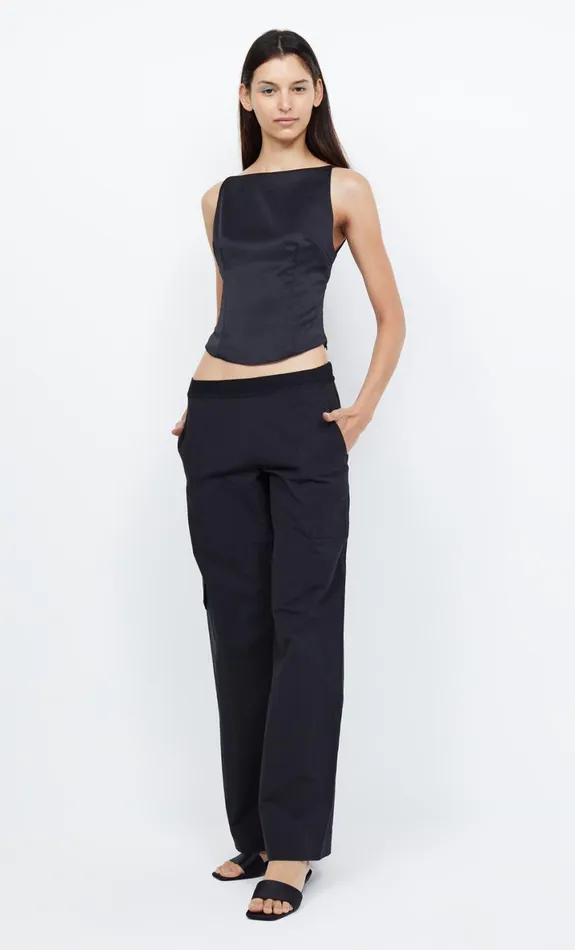 Bec Bridge JONES BOATNECK TOP 8211 BLACK Women Cropped