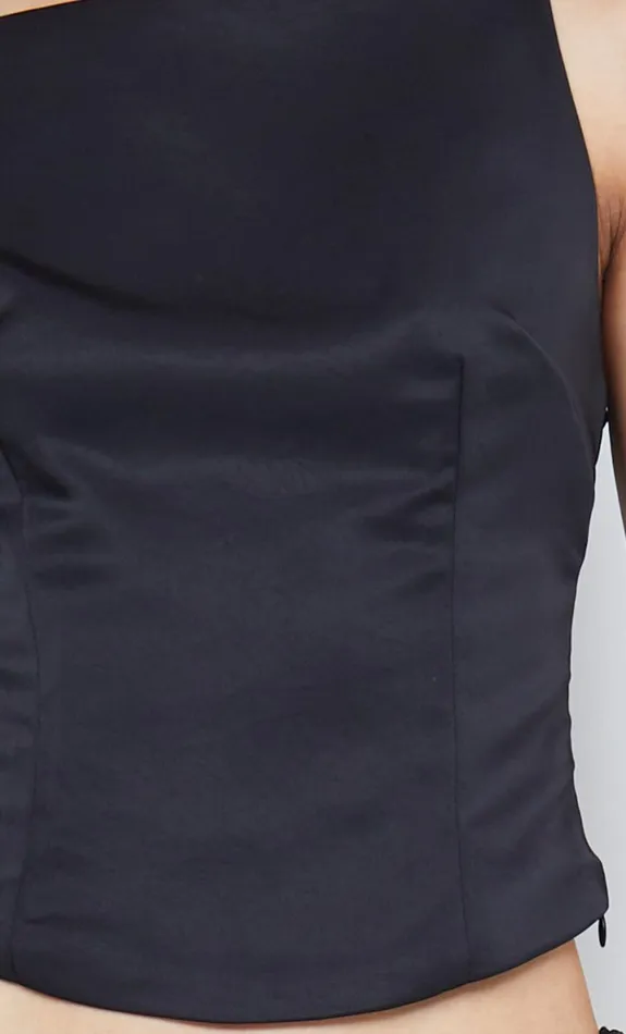 Bec Bridge JONES BOATNECK TOP 8211 BLACK Women Cropped