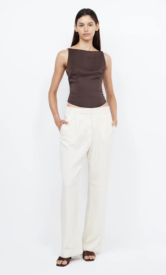 Bec Bridge JONES BOATNECK TOP 8211 COCOA Women Cropped