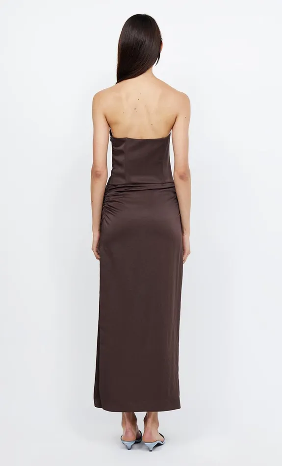 Bec Bridge JONES STRAPLESS MAXI DRESS 8211 COCOA Women Wedding Guest