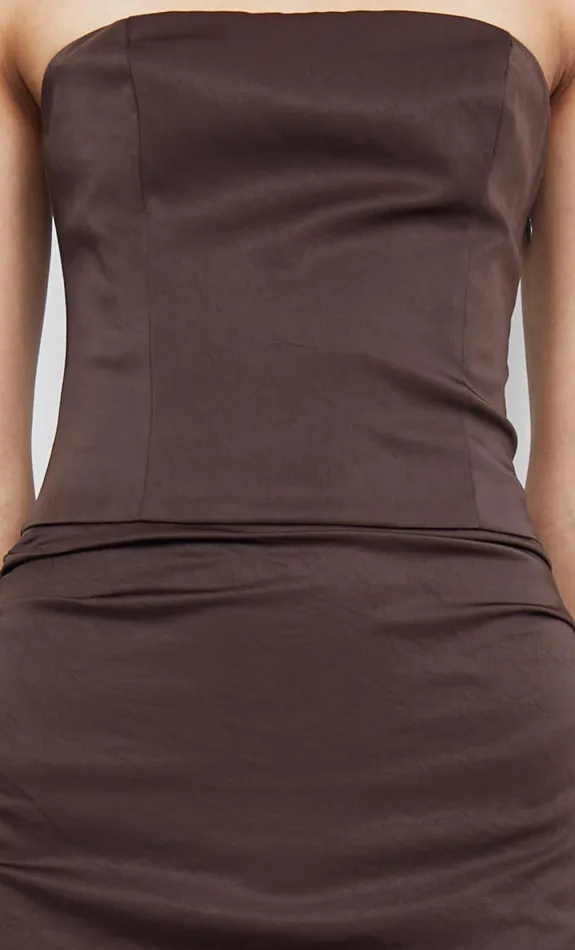 Bec Bridge JONES STRAPLESS MAXI DRESS 8211 COCOA Women Wedding Guest