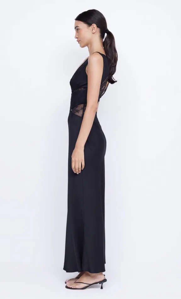 Bec Bridge JULIETTE V NECK MAXI DRESS 8211 BLACK Women Prom Dresses