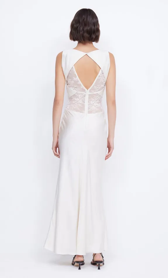 Bec Bridge JULIETTE V NECK MAXI DRESS 8211 IVORY Women Prom Dresses