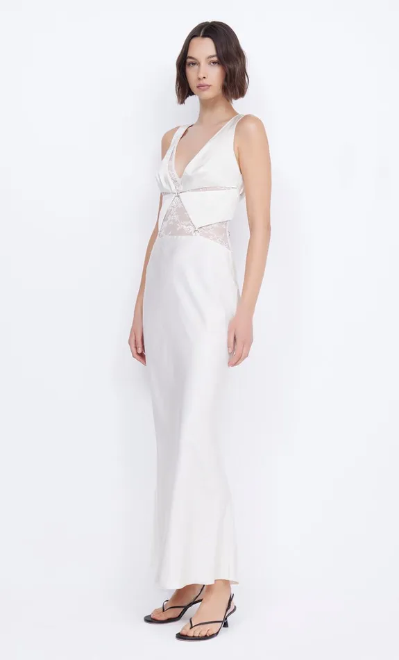 Bec Bridge JULIETTE V NECK MAXI DRESS 8211 IVORY Women Prom Dresses