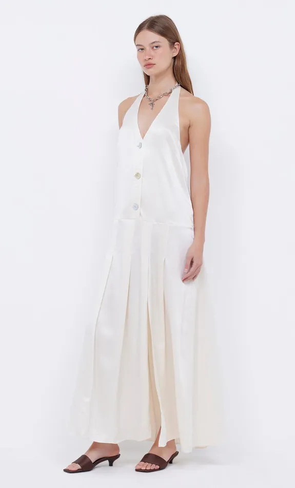 Bec Bridge KAIA HALTER MAXI DRESS 8211 IVORY Women Maxi Dresses