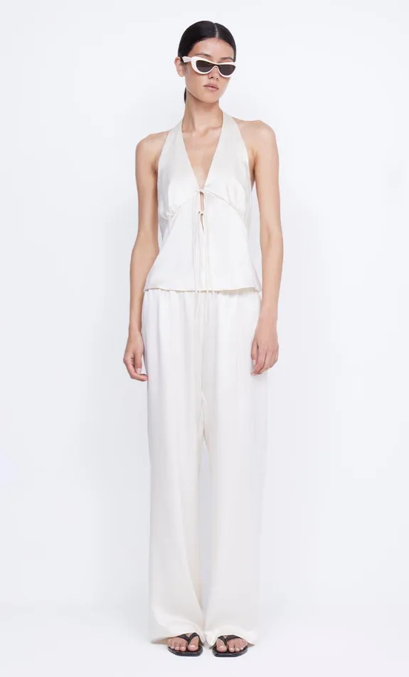 Bec Bridge KAIA SILK HALTER TOP 8211 IVORY Women Sleeveless