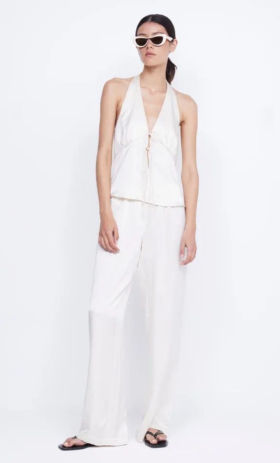Bec Bridge KAIA SILK HALTER TOP 8211 IVORY Women Sleeveless