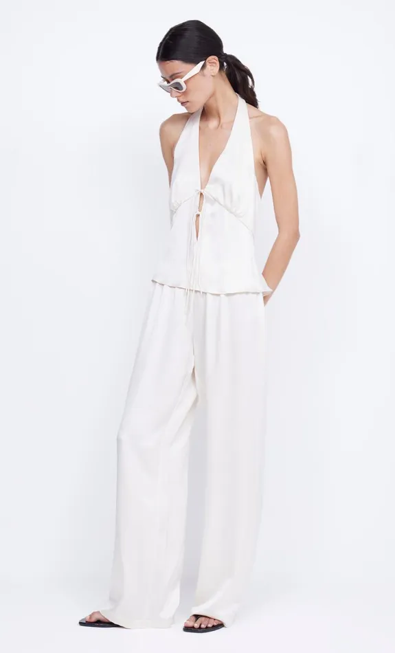 Bec Bridge KAIA SILK HALTER TOP 8211 IVORY Women Sleeveless