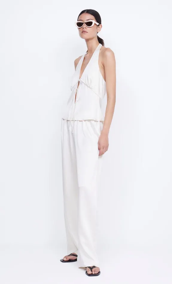 Bec Bridge KAIA SILK HALTER TOP 8211 IVORY Women Sleeveless