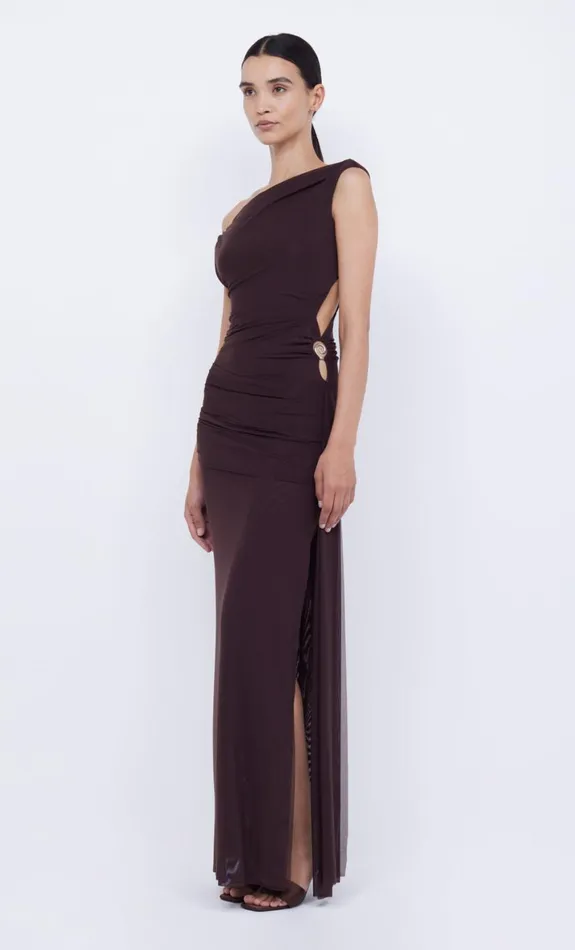 Bec Bridge KAILANI ASYM DRESS 8211 CHOCOLATE Women Prom Dresses