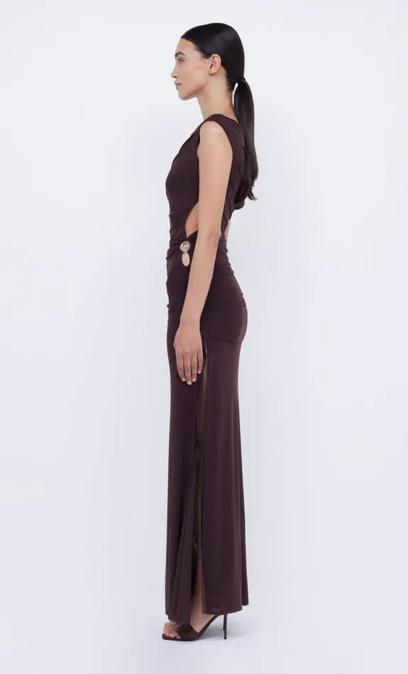 Bec Bridge KAILANI ASYM DRESS 8211 CHOCOLATE Women Prom Dresses