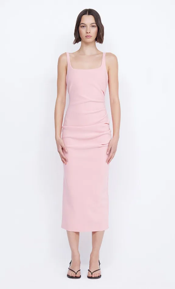 Bec Bridge KARINA TUCK MIDI DRESS 8211 GUAVA Women Wedding Guest