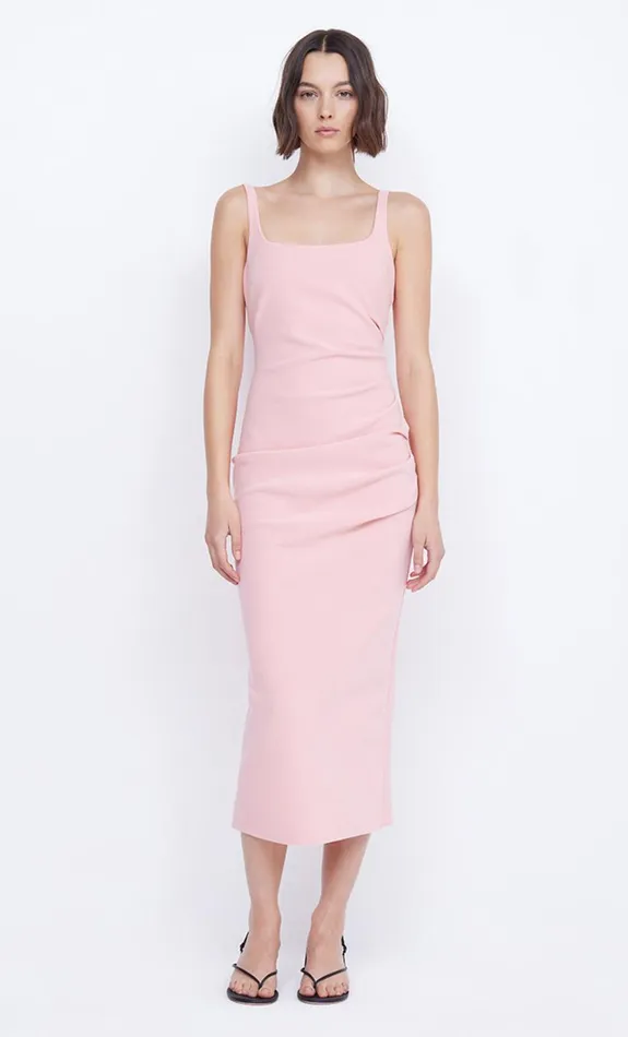 Bec Bridge KARINA TUCK MIDI DRESS 8211 GUAVA Women Wedding Guest