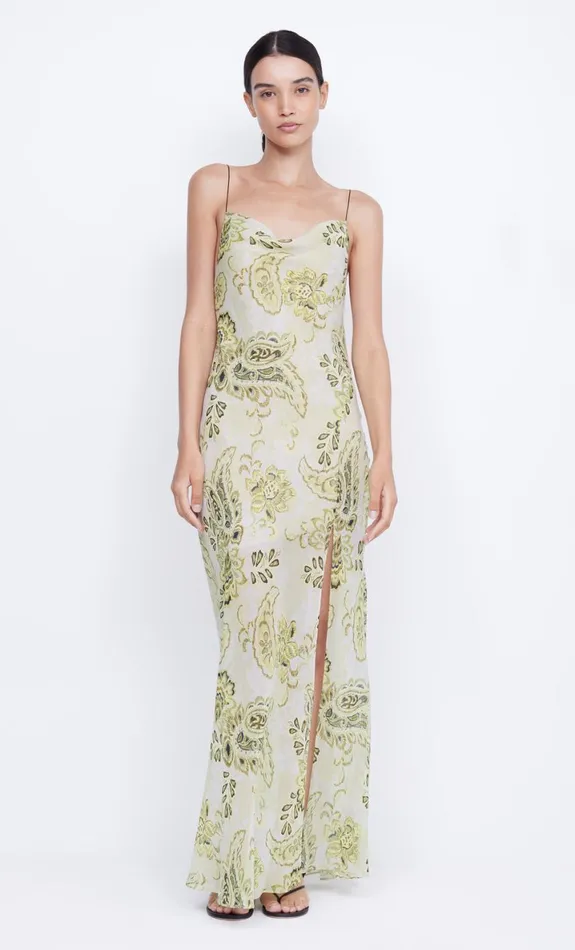 Bec Bridge LYLOU MAXI DRESS 8211 LEMON PAISLEY Women Prom Dresses