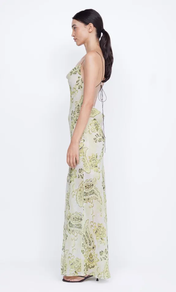 Bec Bridge LYLOU MAXI DRESS 8211 LEMON PAISLEY Women Prom Dresses