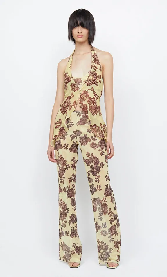 Bec Bridge MALIBU BAY HALTER TOP 8211 CITRUS PLUM FLORAL Women Sleeveless