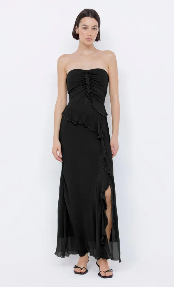 Bec Bridge MARESCA STRAPLESS DRESS 8211 BLACK Women Prom Dresses