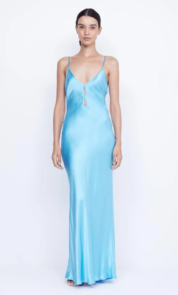 Bec Bridge MARGAUX KEYHOLE DRESS 8211 TOPAZ BLUE Women Prom Dresses