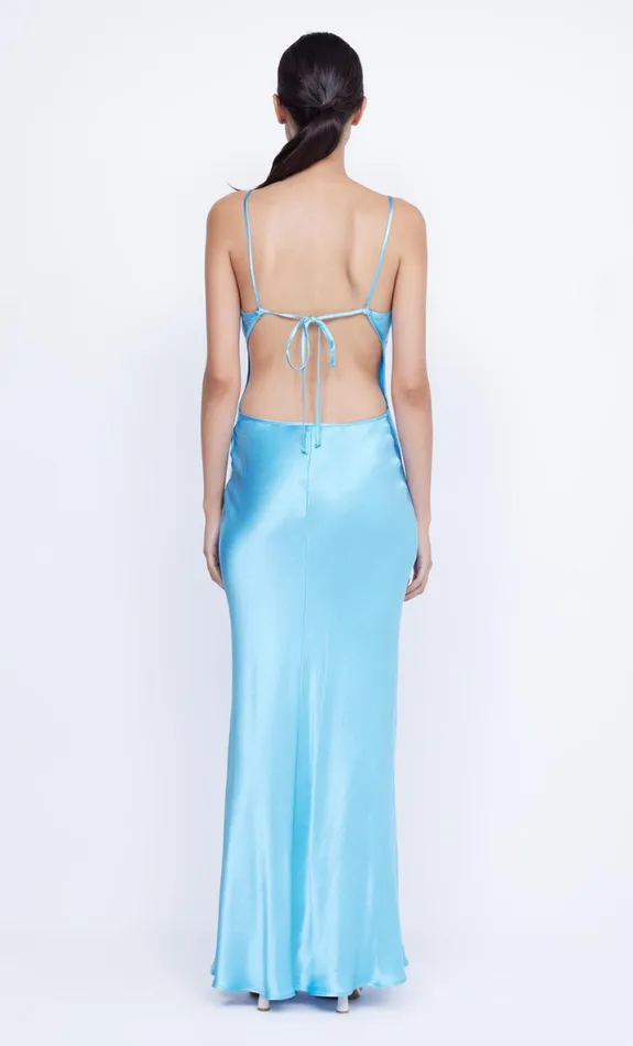 Bec Bridge MARGAUX KEYHOLE DRESS 8211 TOPAZ BLUE Women Prom Dresses