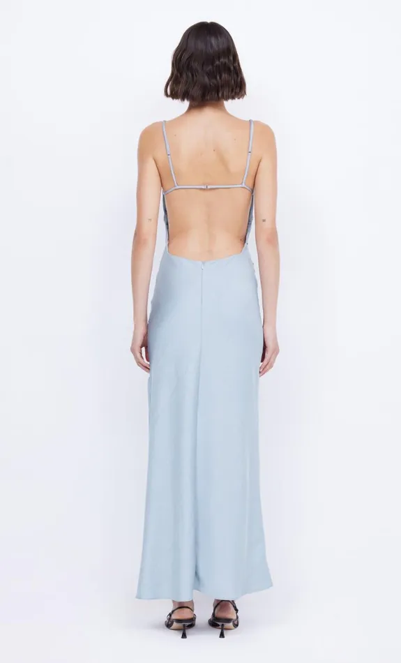 Bec Bridge MARI LOU GATHERED MAXI DRESS 8211 DOVE BLUE Women Maxi Dresses