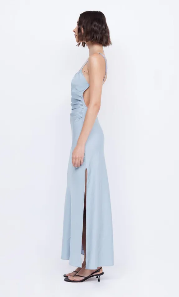 Bec Bridge MARI LOU GATHERED MAXI DRESS 8211 DOVE BLUE Women Maxi Dresses