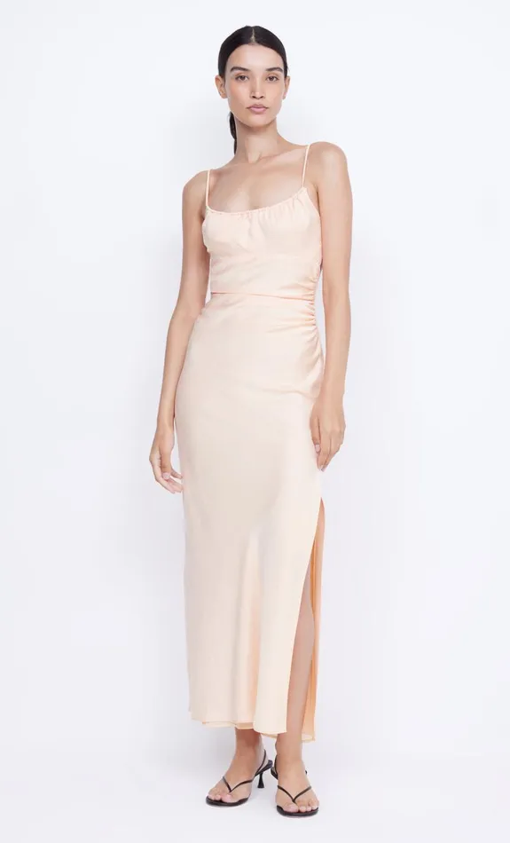 Bec Bridge MARI LOU GATHERED MAXI DRESS 8211 PEACH Women Wedding Guest