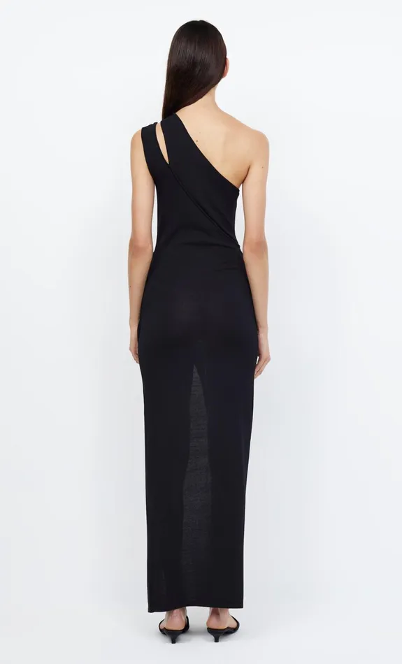 Bec Bridge MIRA ASYM KNIT MAXI DRESS 8211 BLACK Women Maxi Dresses