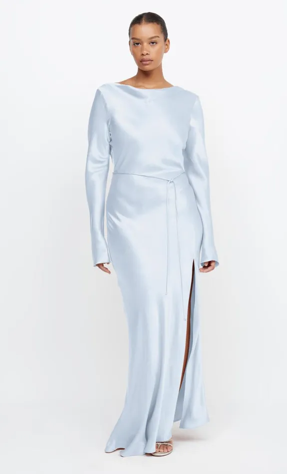 Bec Bridge MOON DANCE LONG SLEEVE MAXI DRESS 8211 DUSTY BLUE Women Maxi Dresses