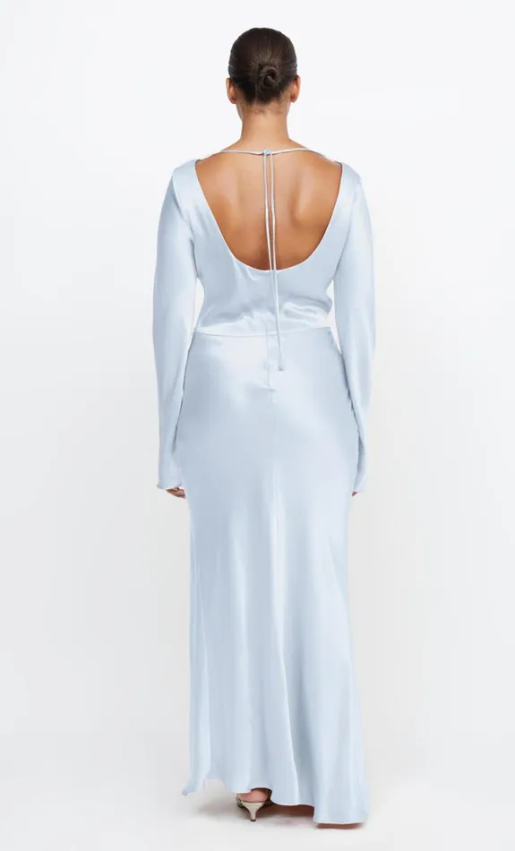 Bec Bridge MOON DANCE LONG SLEEVE MAXI DRESS 8211 DUSTY BLUE Women Prom Dresses