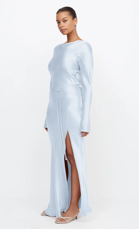 Bec Bridge MOON DANCE LONG SLEEVE MAXI DRESS 8211 DUSTY BLUE Women Prom Dresses