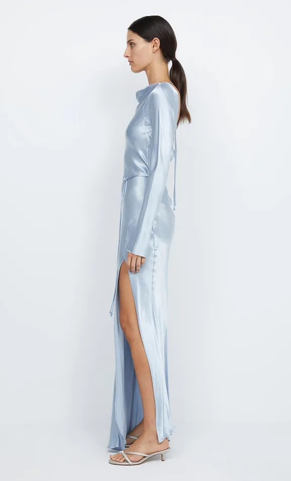 Bec Bridge MOON DANCE LONG SLEEVE MAXI DRESS 8211 DUSTY BLUE Women Prom Dresses