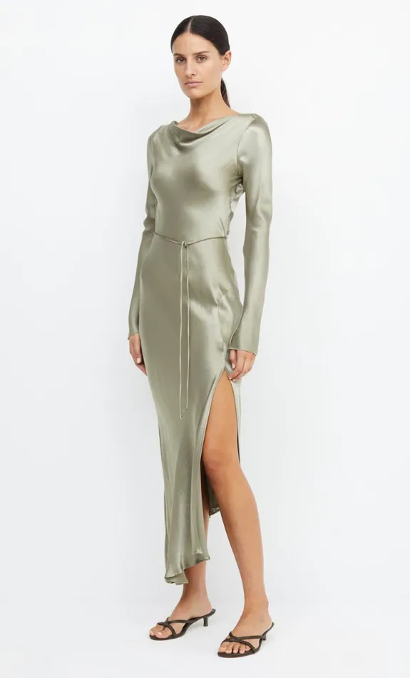 Bec Bridge MOON DANCE LONG SLEEVE MAXI DRESS 8211 SAGE Women Bridesmaid Dresses