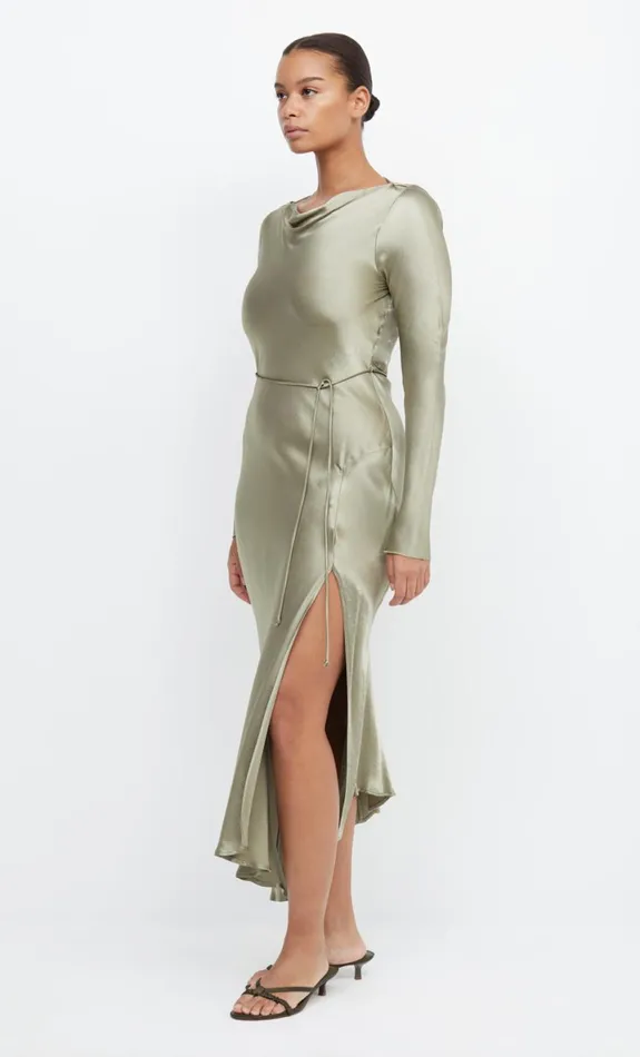 Bec Bridge MOON DANCE LONG SLEEVE MAXI DRESS 8211 SAGE Women Bridesmaid Dresses