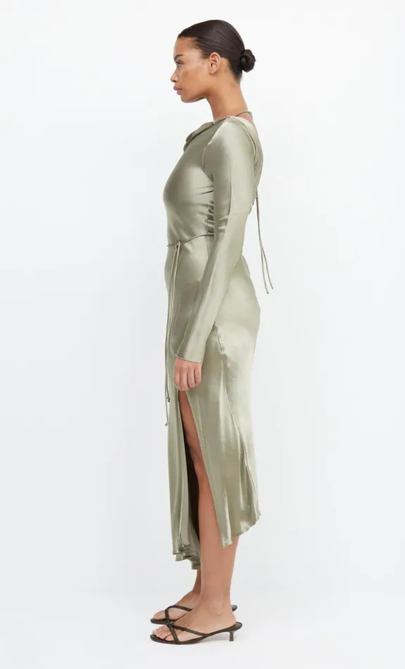 Bec Bridge MOON DANCE LONG SLEEVE MAXI DRESS 8211 SAGE Women Bridesmaid Dresses