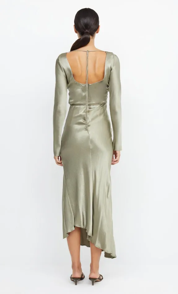 Bec Bridge MOON DANCE LONG SLEEVE MAXI DRESS 8211 SAGE Women Bridesmaid Dresses