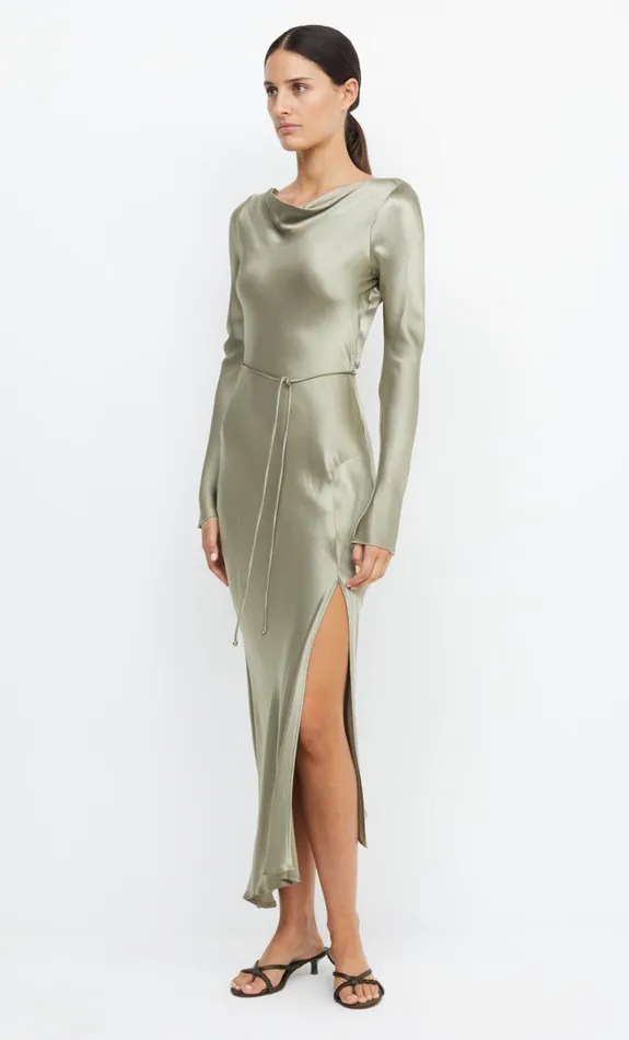 Bec Bridge MOON DANCE LONG SLEEVE MAXI DRESS 8211 SAGE Women Bridesmaid Dresses