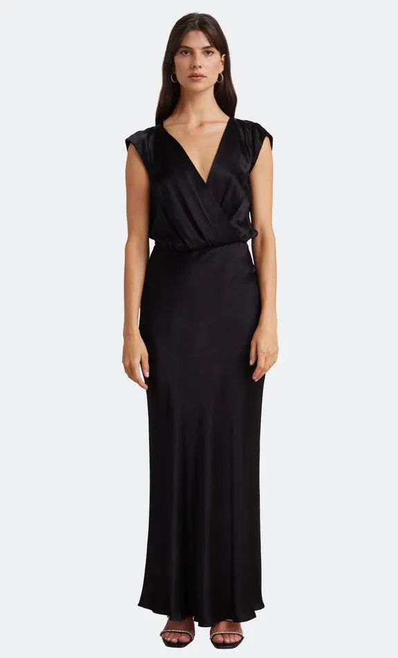 Bec Bridge MOON DANCE MAXI DRESS 8211 BLACK Women Bridesmaid Dresses