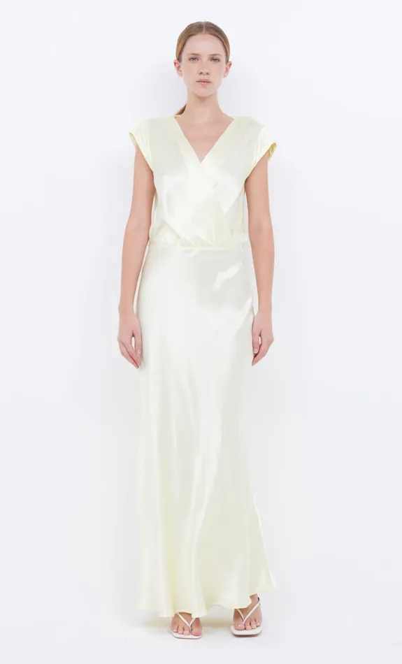 Bec Bridge MOON DANCE MAXI DRESS 8211 ICE YELLOW Women Maxi Dresses