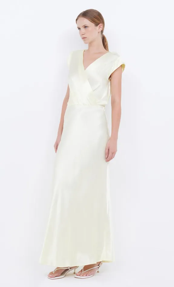 Bec Bridge MOON DANCE MAXI DRESS 8211 ICE YELLOW Women Maxi Dresses