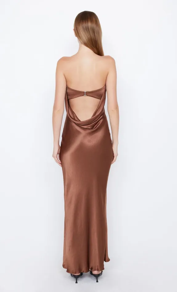 Bec Bridge MOON DANCE STRAPLESS DRESS 8211 CHOCOLATE Women Wedding Guest