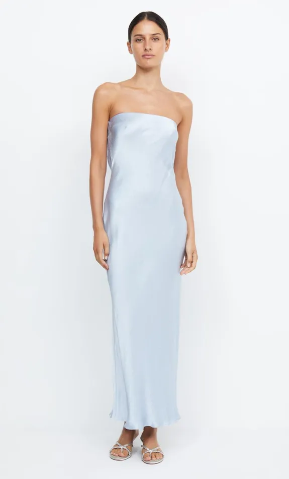 Bec Bridge MOON DANCE STRAPLESS DRESS 8211 DUSTY BLUE Women Prom Dresses
