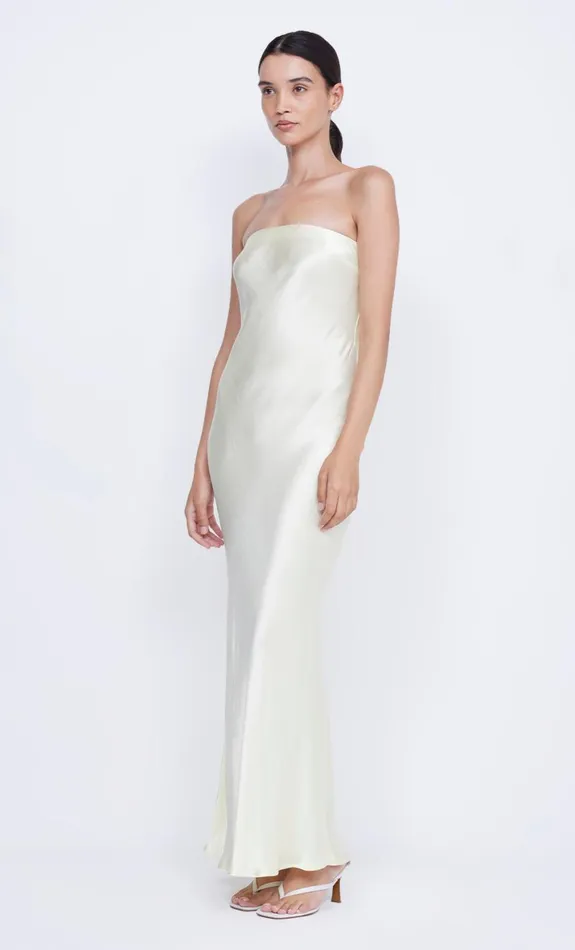 Bec Bridge MOON DANCE STRAPLESS DRESS 8211 ICE YELLOW Women Prom Dresses