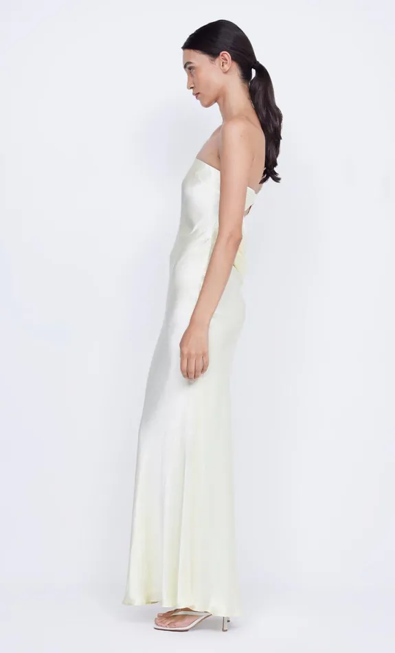 Bec Bridge MOON DANCE STRAPLESS DRESS 8211 ICE YELLOW Women Prom Dresses