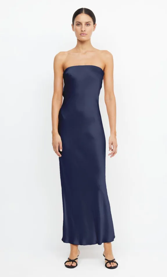 Bec Bridge MOON DANCE STRAPLESS DRESS 8211 INK Women Maxi Dresses